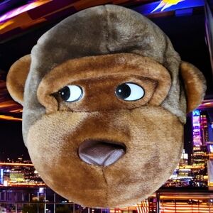 Vtg Circus Circus Casino Las Vegas Monkey Purse Bag Stash Stuffed Plush Animal